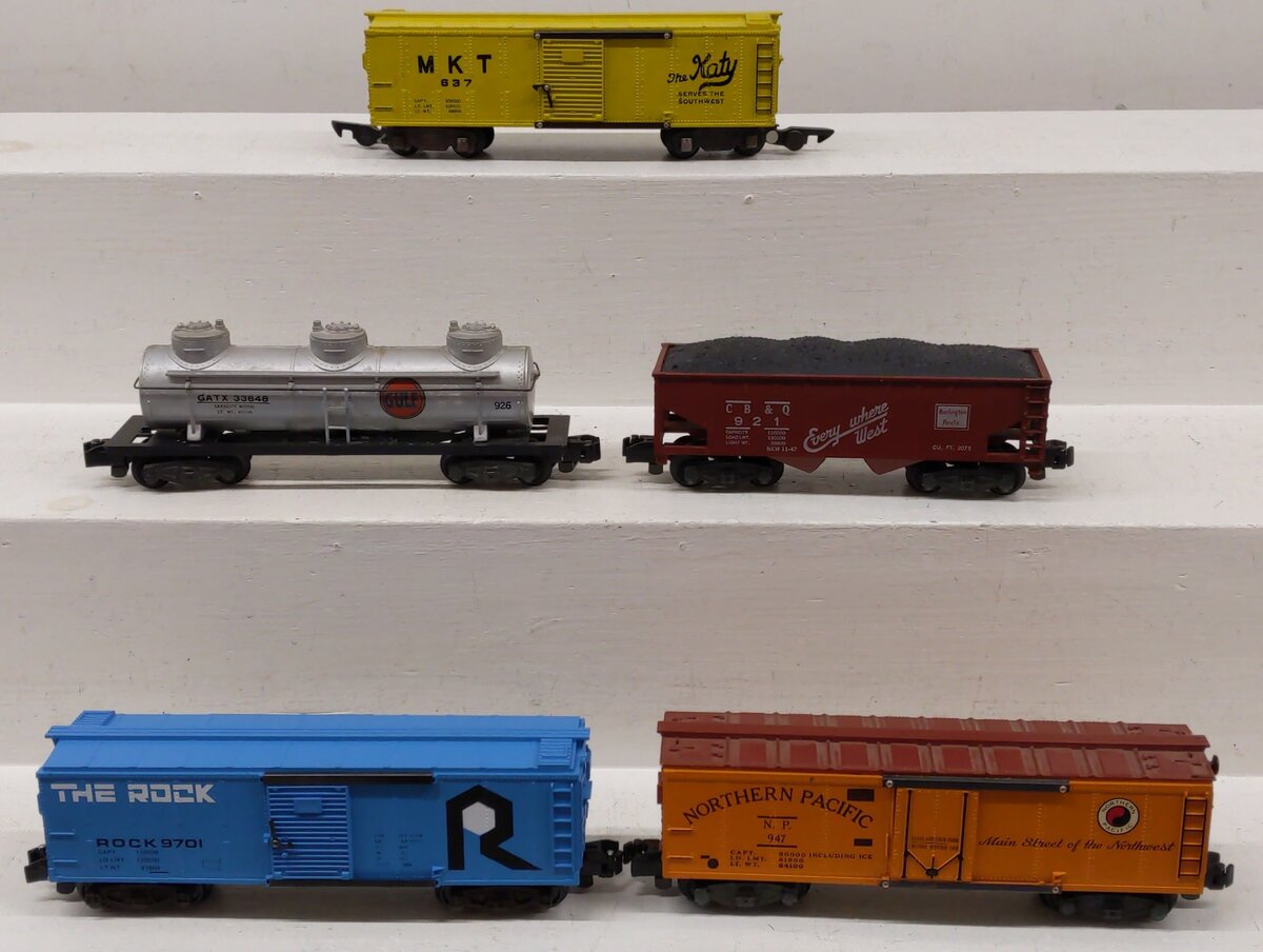 American Flyer S Gauge Assorted Freight Cars 637 926, 921, 4-9701, 947 [5] VG