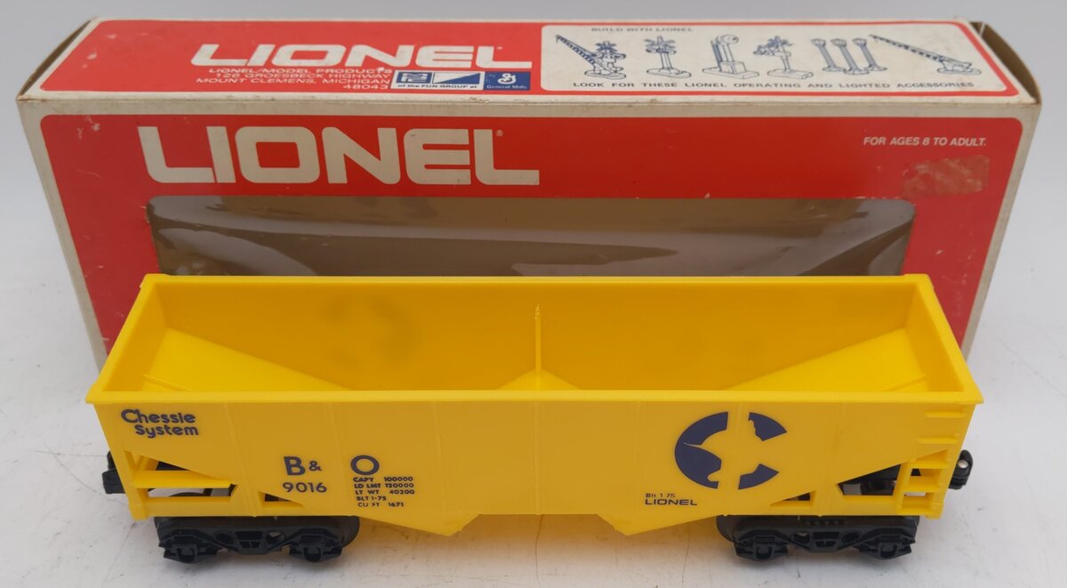 Lionel 6-9016 O Gauge Baltimore & Ohio 2-Bay Hopper VG/Box
