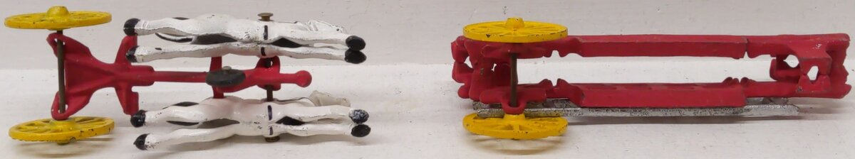 Vintage Cast-iron Horse & Fireman Carriage