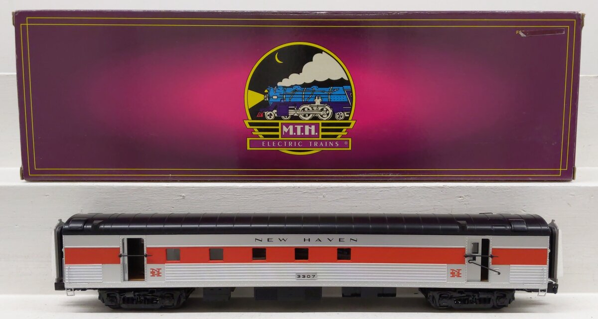 MTH 20-64114 O Gauge New Haven 70' Streamlined RPO Passenger Car #3307 LN/Box