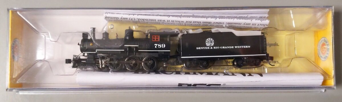 Bachmann 51452 N Denver & Rio Grande Western 4-6-0 Steam Locomotive #789 w/DCC EX/Box