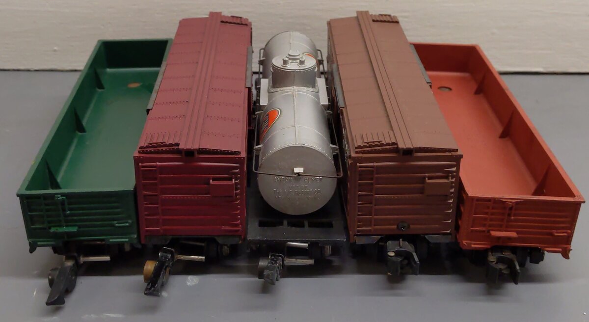American Flyer S Gauge Assorted Freight Cars 629, 625G, 631, 4-9710, 941 [5] VG