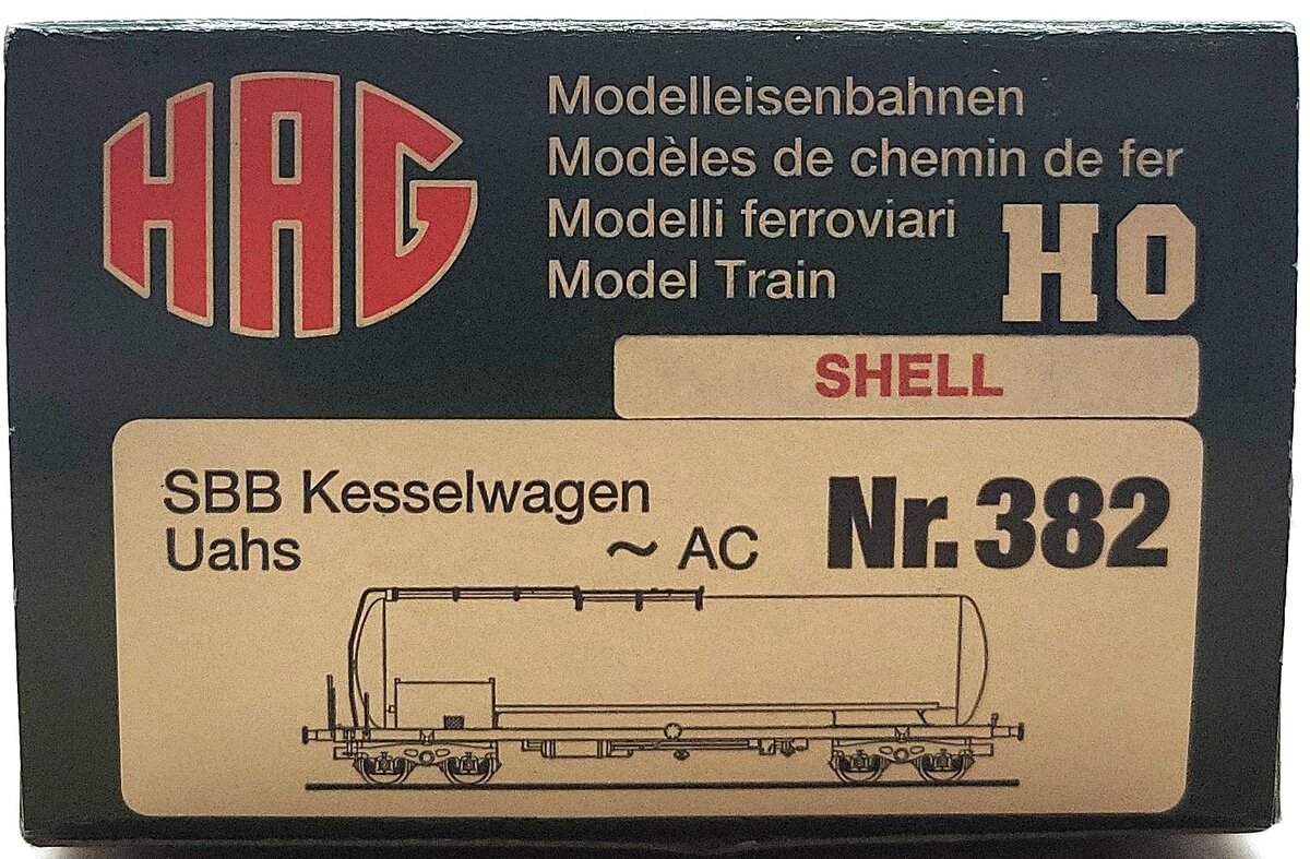 HAG 382 HO Scale SBB Shell Tank Car LN/Box