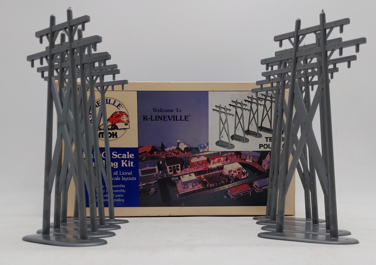 K-Line K-4177 O Scale Accessories High Tension Poles (Box of 8) EX/Box