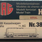 HAG 382 HO Scale SBB ARAL Tank Car LN/Box