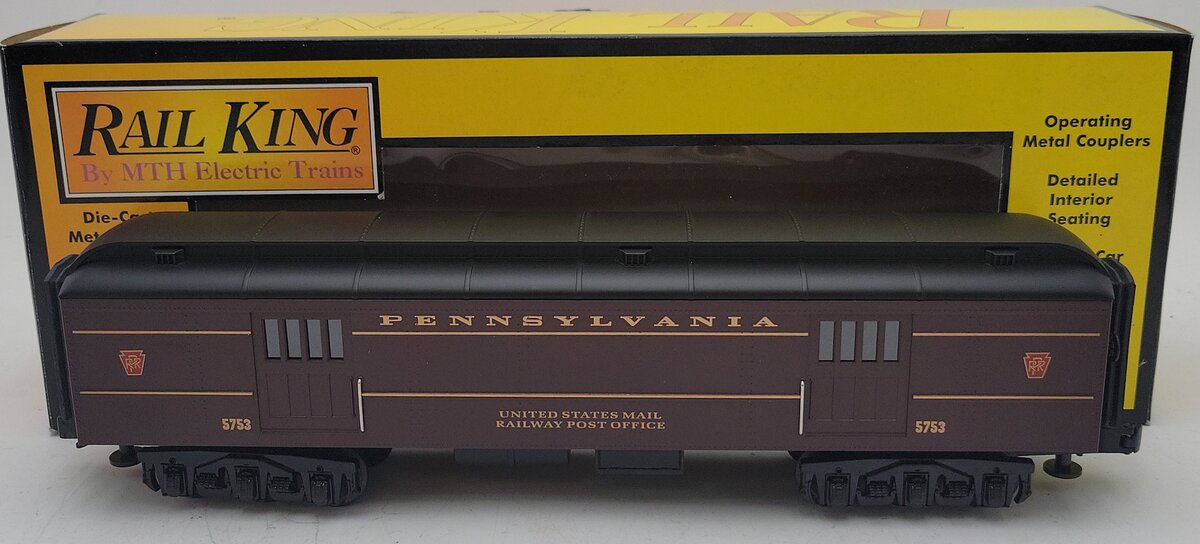 MTH 30-6200 O Gauge Pennsylvania Madison Baggage Car #5753 LN/Box