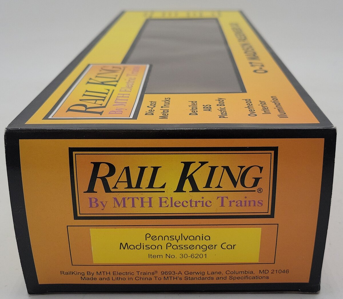 MTH 30-6201 O Pennsylvania Madison Coach Car #3466 LN/Box