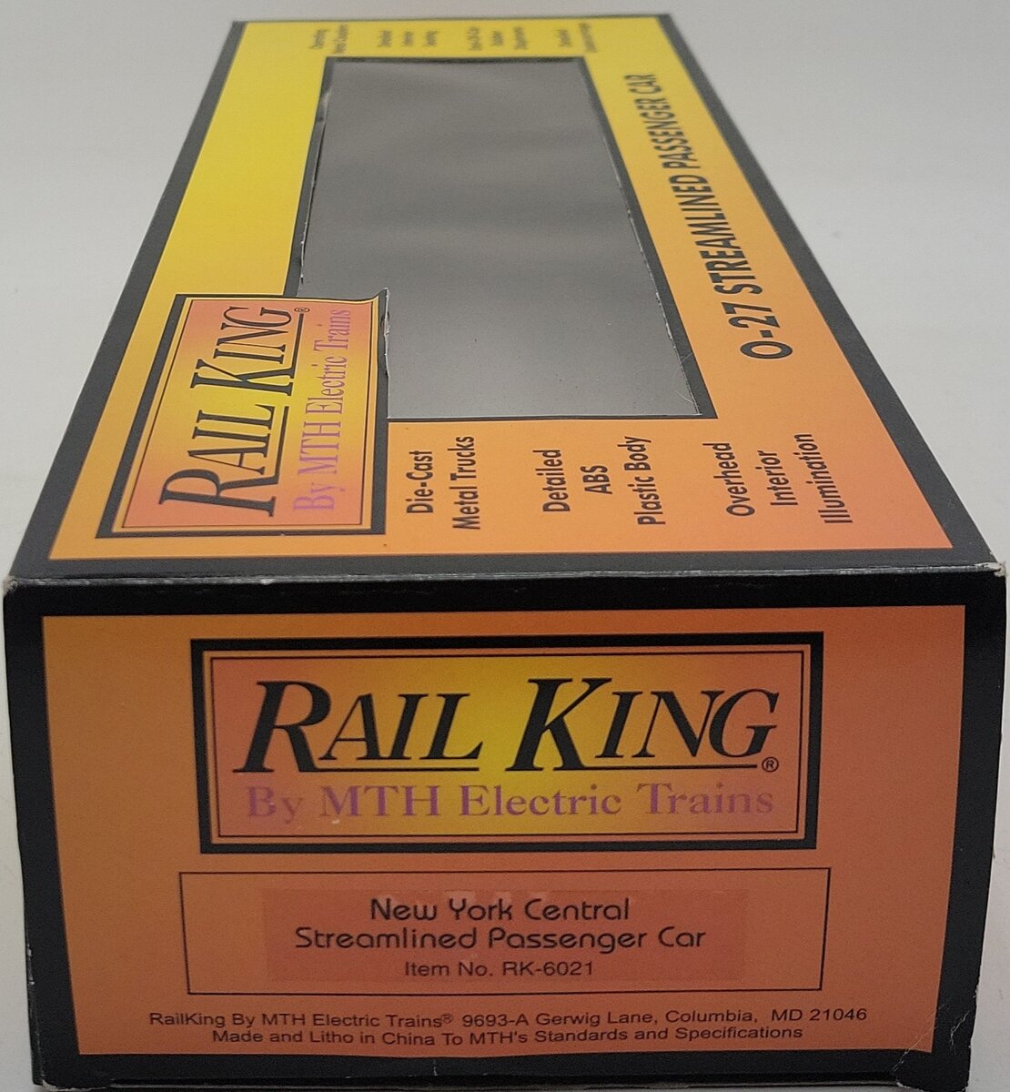 MTH 30-6021 New York Central Streamlined Passenger Car #10510 LN/Box