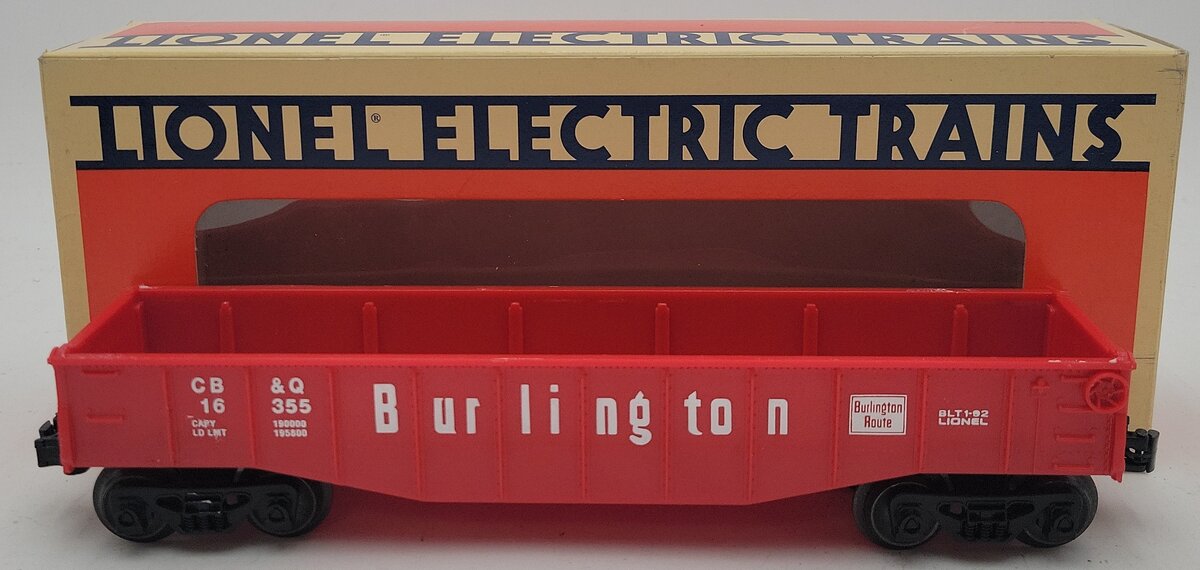 Lionel 6-16355 O Gauge Burlington Gondola EX/Box