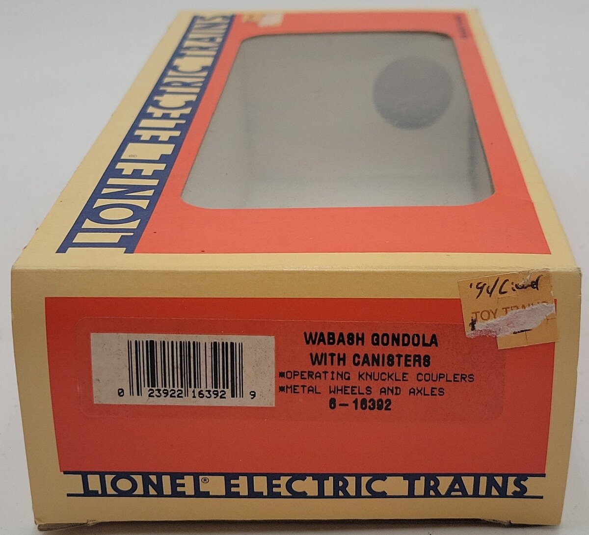 Lionel 6-16392 O Gauge Wabash Gondola With Canisters EX/Box