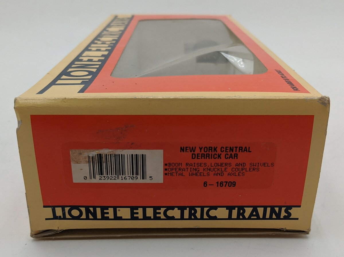 Lionel 6-16709 O Gauge New York Central Derrick Car EX/Box