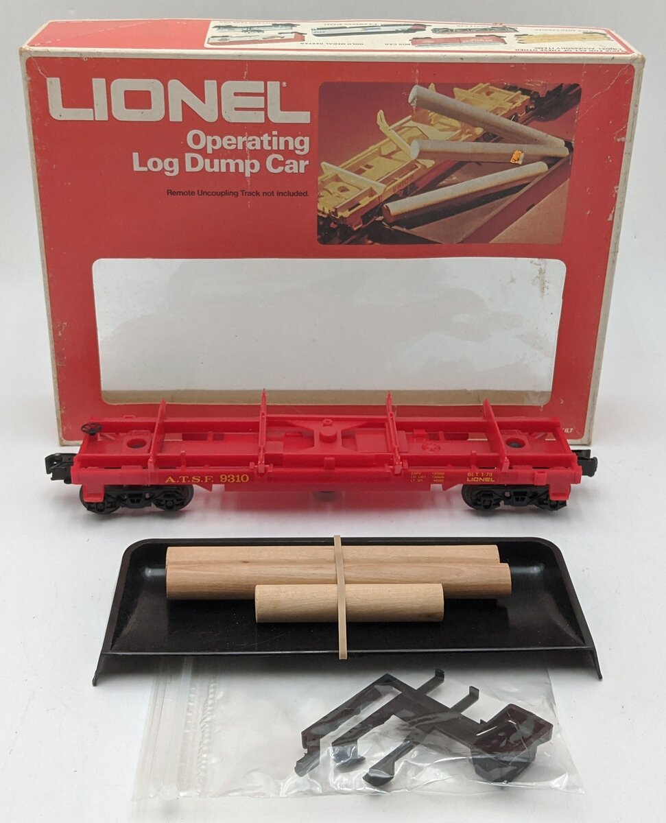 Lionel 6-9310 O Gauge AT&SF Operating Log Dump Car LN/Box