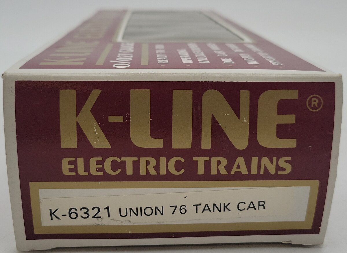 K-Line K6321 O Gauge Union 76 Single Dome Tank Car #6321 EX/Box