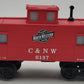 K-Line K6137 O/O27 Chicago & Northwestern Lighted Caboose LN/Box