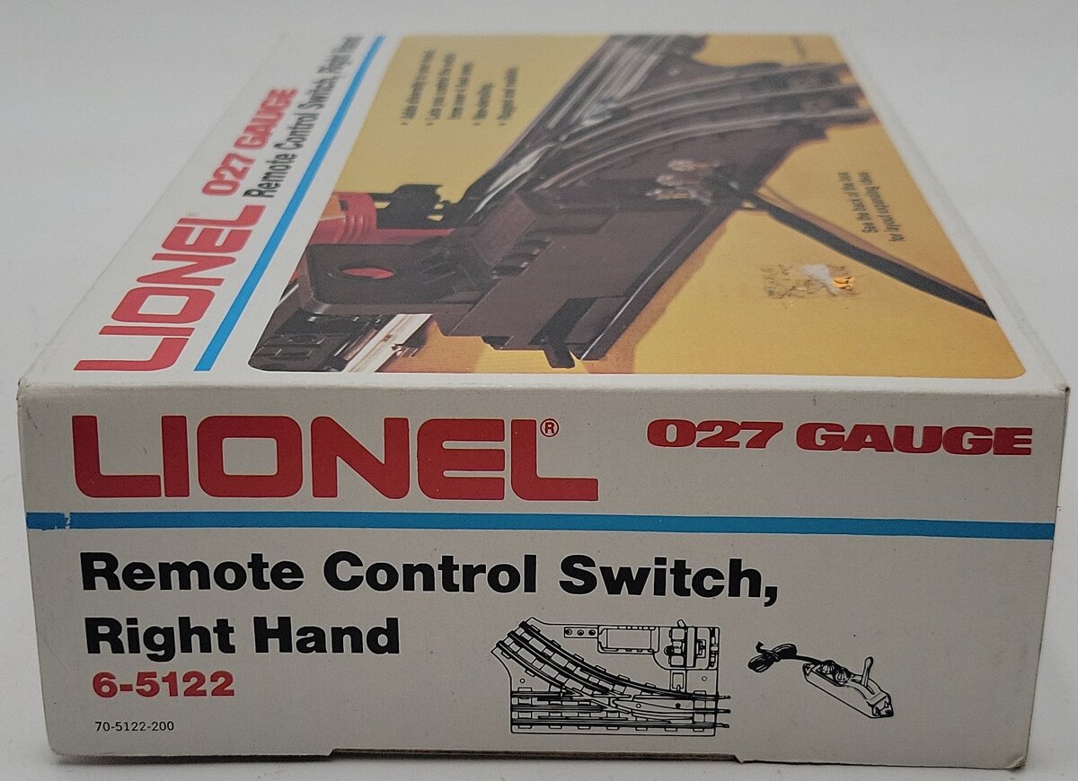 Lionel 6-5122 027 Right Hand Remote Control Switch Turnout EX/Box