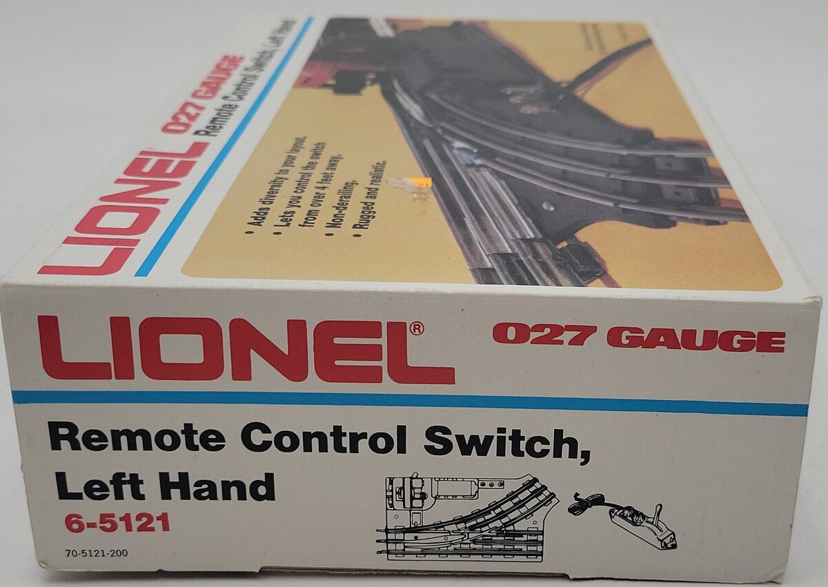 Lionel 6-5121 O O27 Left Hand Remote Control Switch Turnout EX/Box