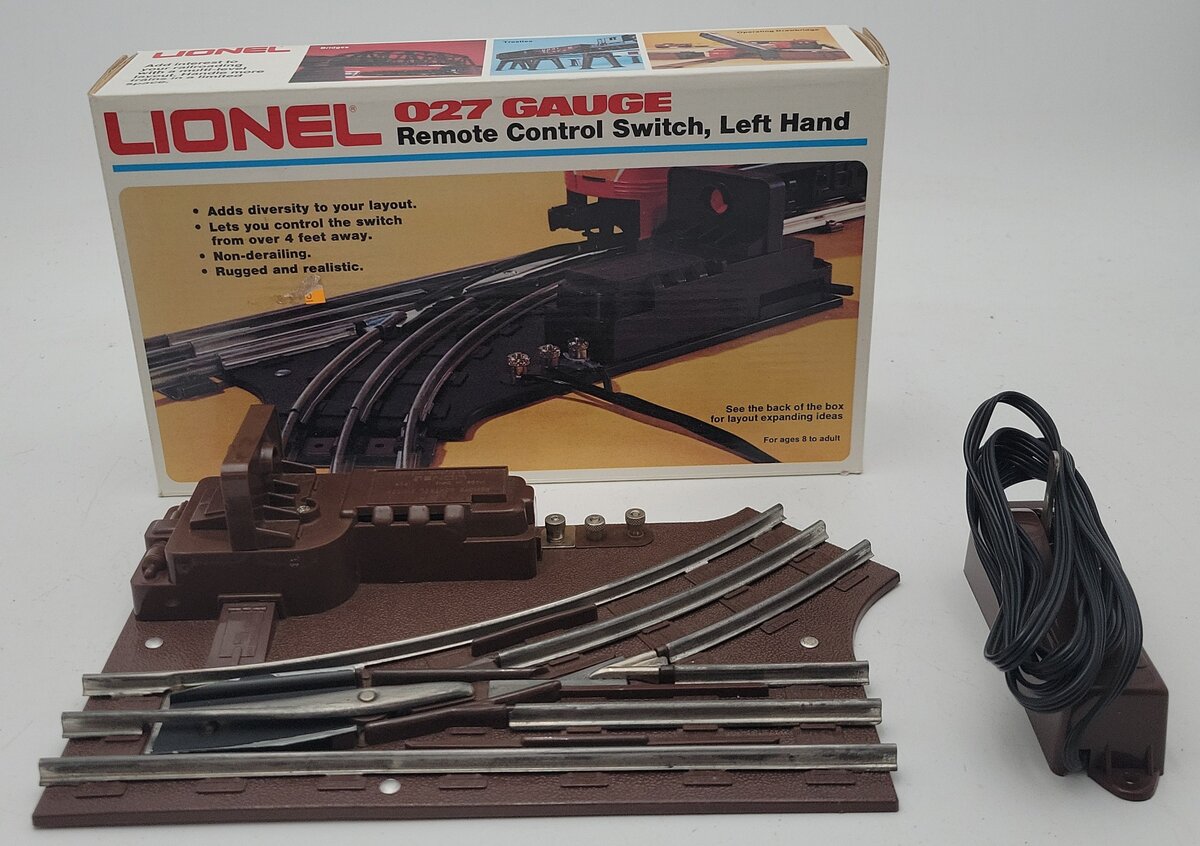 Lionel 6-5121 O O27 Left Hand Remote Control Switch Turnout EX/Box