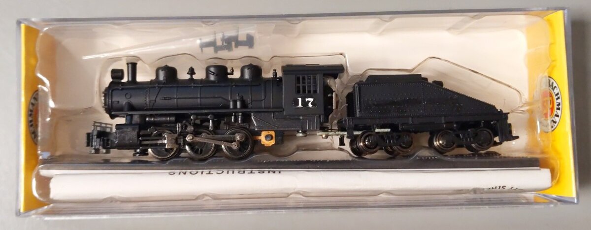 Bachmann 50598 N Unlettered USRA 0-6-0 Switcher Steam Locomotive and Tender #17 EX/Box