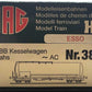 HAG 382 HO Scale SBB ESSO Tank Car LN/Box