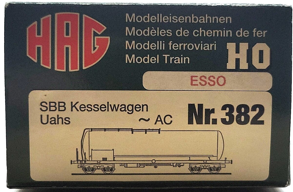HAG 382 HO Scale SBB ESSO Tank Car LN/Box