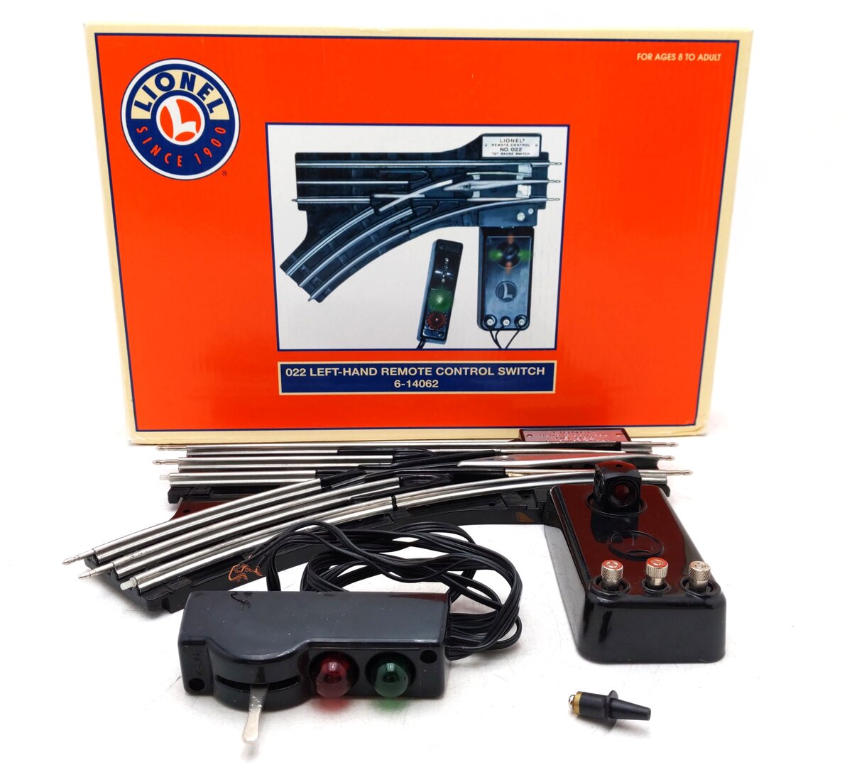 Lionel 6-14062 O Gauge Remote-Control 022 Left Hand Switch Turnout EX/Box