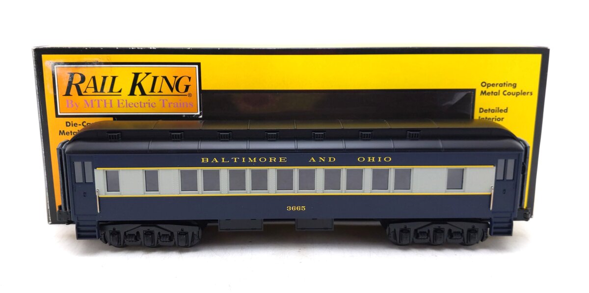 MTH 30-6266 O Gauge Baltimore & Ohio Madison Coach Car #3665 LN/Box