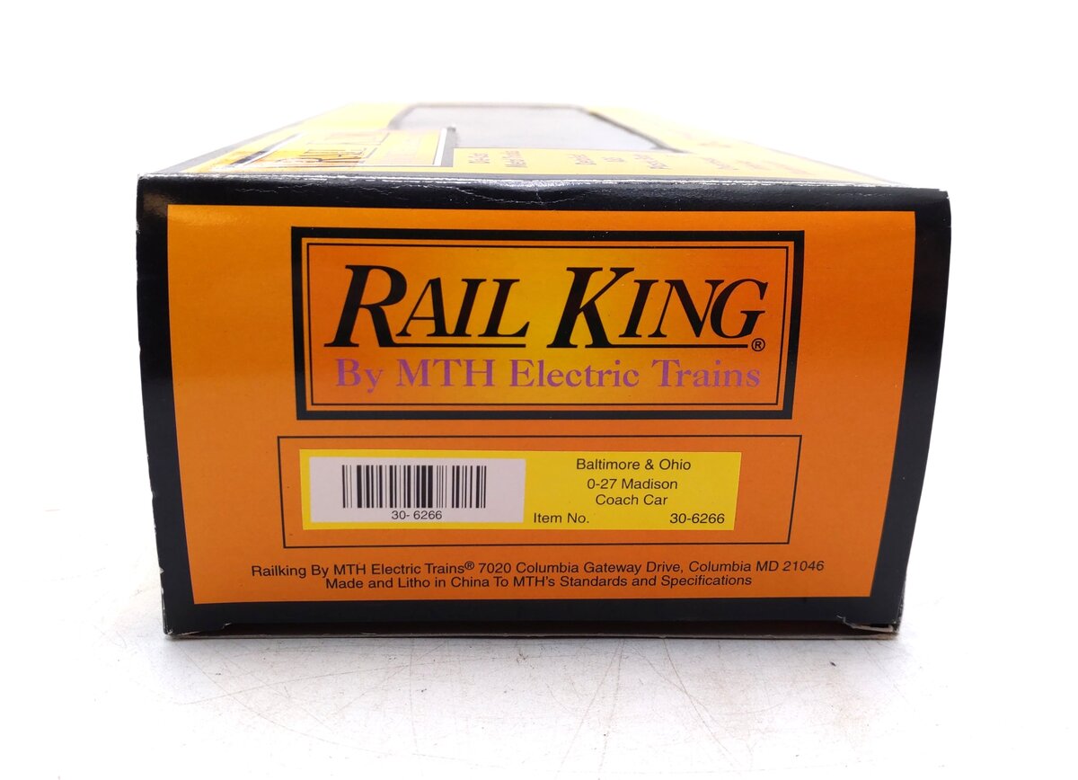 MTH 30-6266 O Gauge Baltimore & Ohio Madison Coach Car #3665 LN/Box