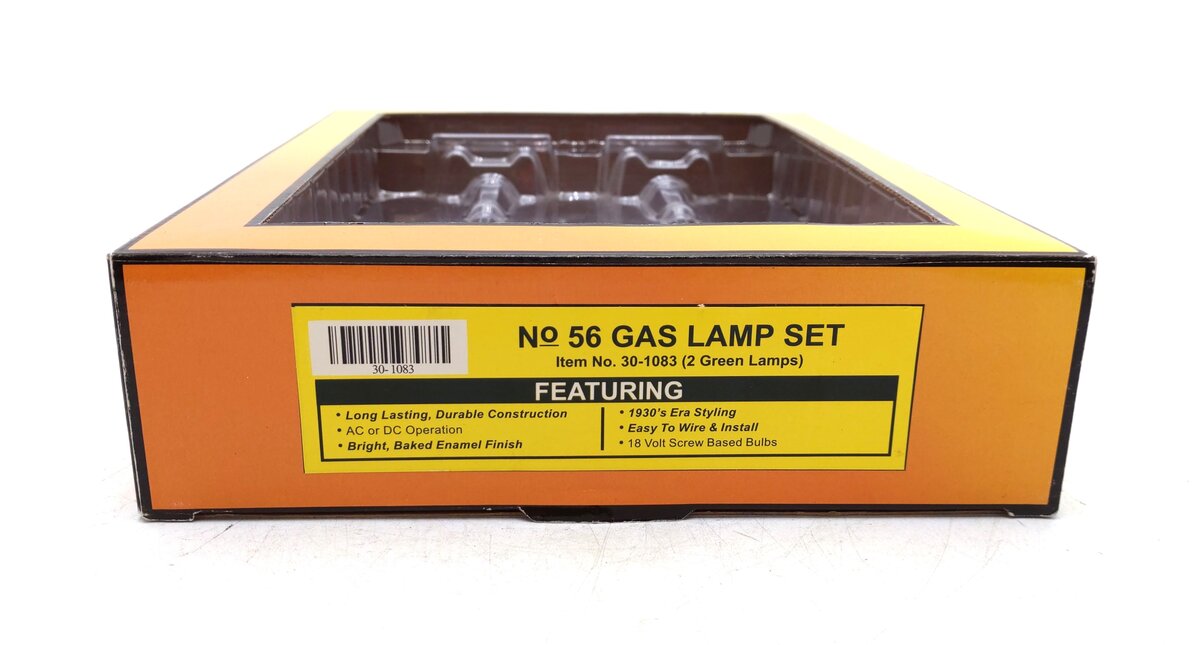 MTH 30-1083 O Light Green #56 Gas Lamp Set (Pack of 2) EX/Box