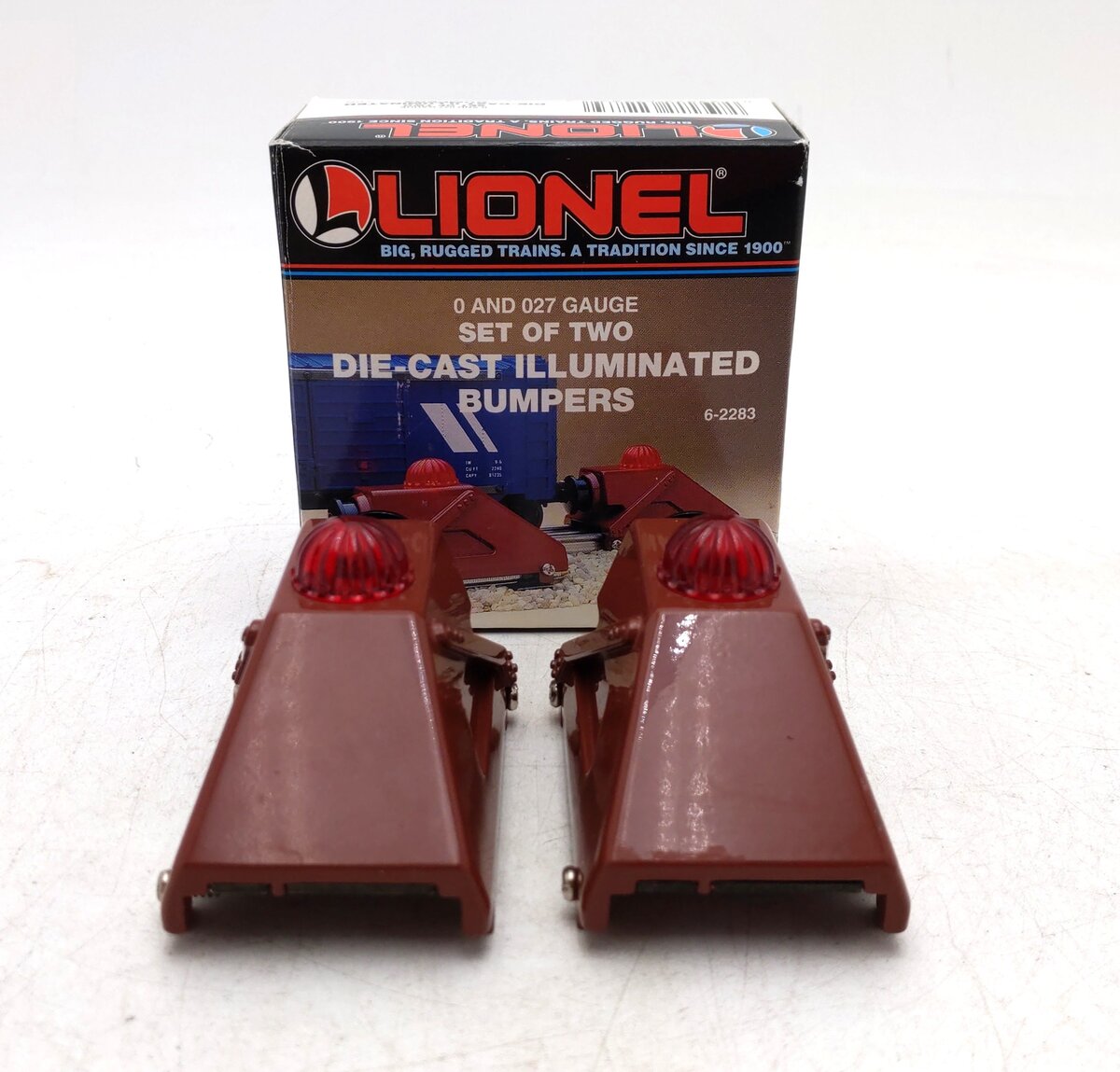 Lionel 6-2283 O/O27 Gauge Diecast Illuminated Bumpers (Set of 2) EX/Box
