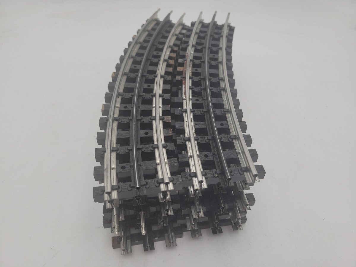 K-Line O Gauge Super K 10 1/2in Curved Track Sections (10) VG