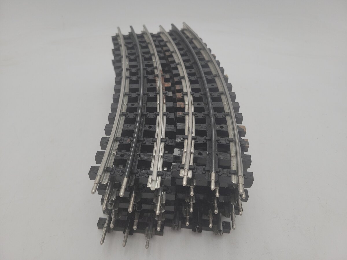 K-Line O Gauge Super K 10 1/2in Curved Track Sections (10) VG