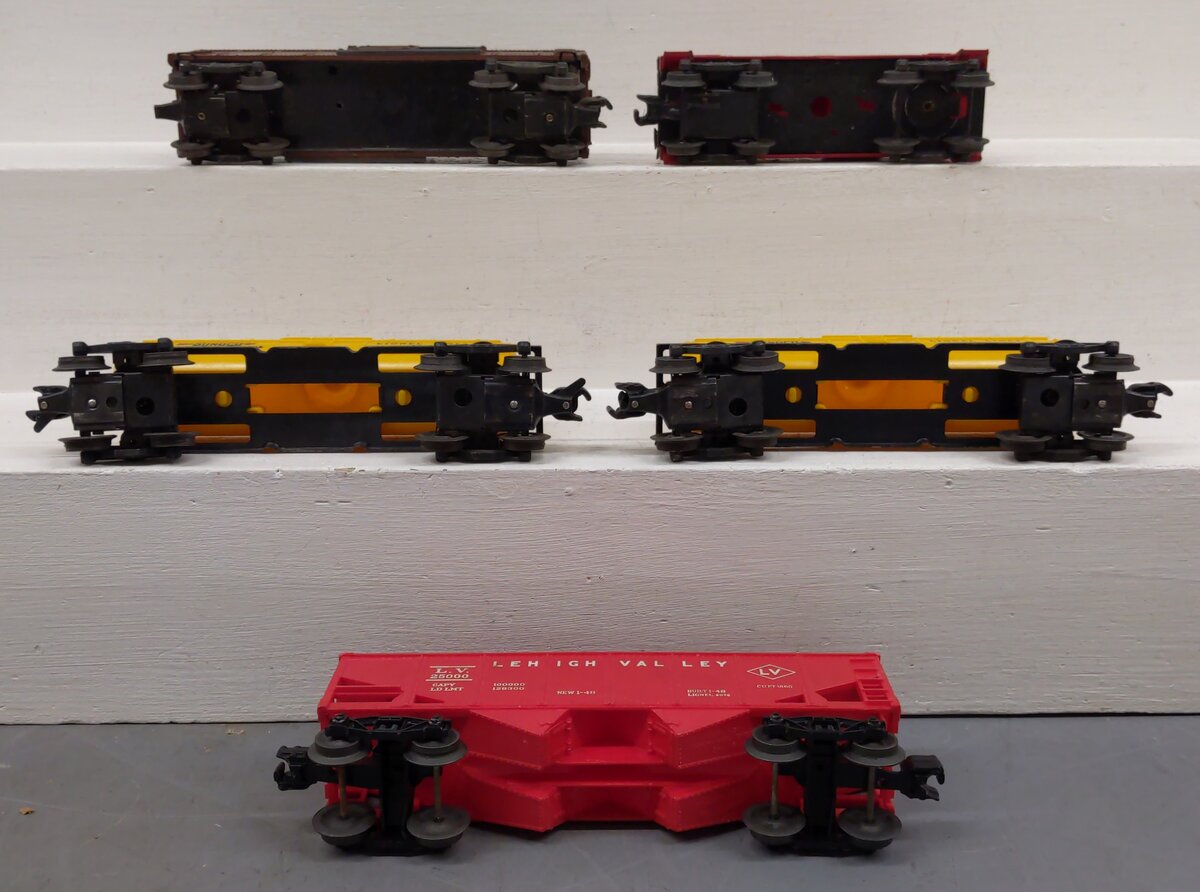 Lionel Vintage O Freight Cars: 2257, 6015, 6015, X6454, 6076 [5] VG