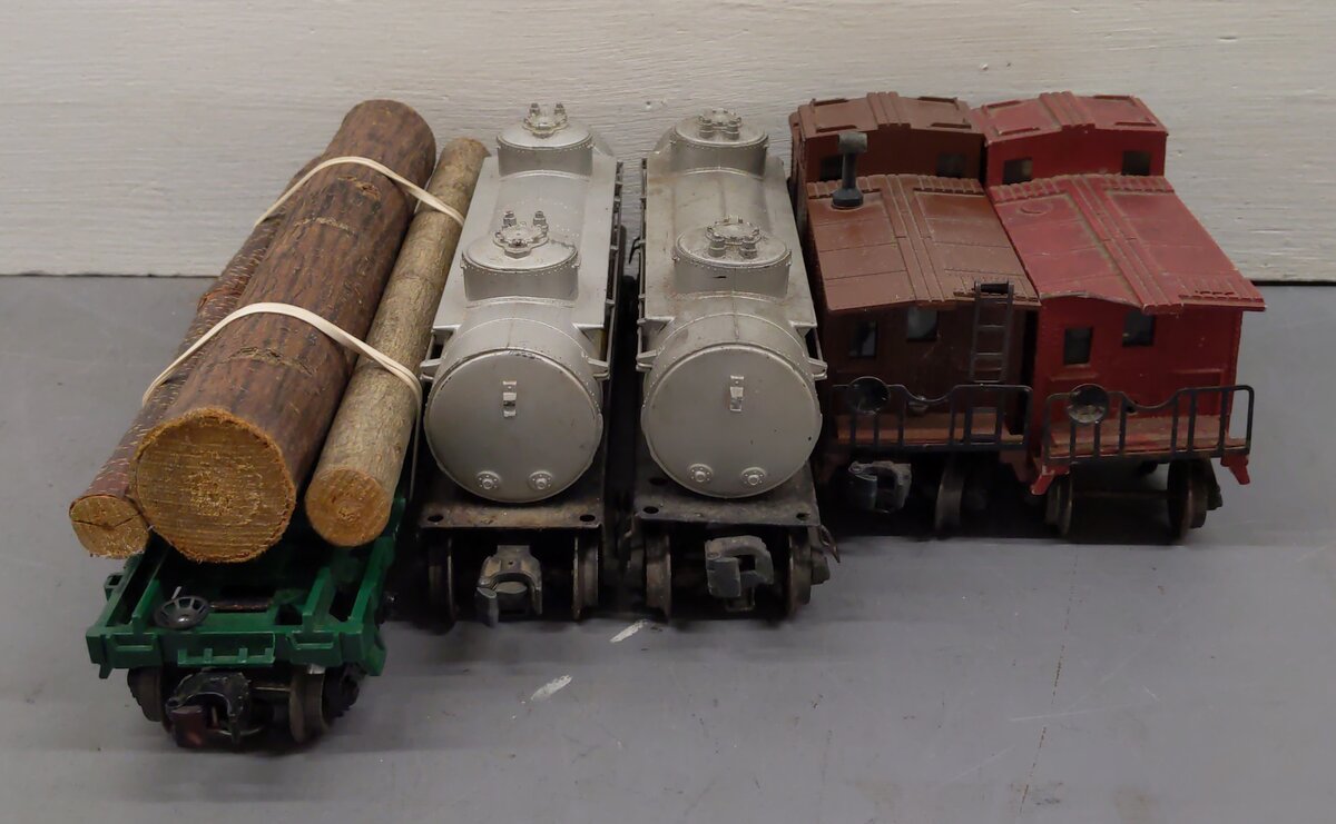 Lionel Vintage O Freight Cars: 6357, 6361, 6457, 6465, 6465 [5] VG