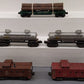 Lionel Vintage O Freight Cars: 6357, 6361, 6457, 6465, 6465 [5] VG