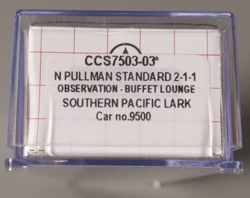 Centralia Car Shops CCS7503-03 N Southern Pacific Lark Observation #9500 LN/Box