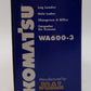 Joal 204 Komatsu 1:50 Scale Diecast WA600-3 Log Loader EX/Box