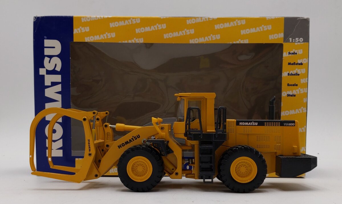 Joal 204 Komatsu 1:50 Scale Diecast WA600-3 Log Loader EX/Box