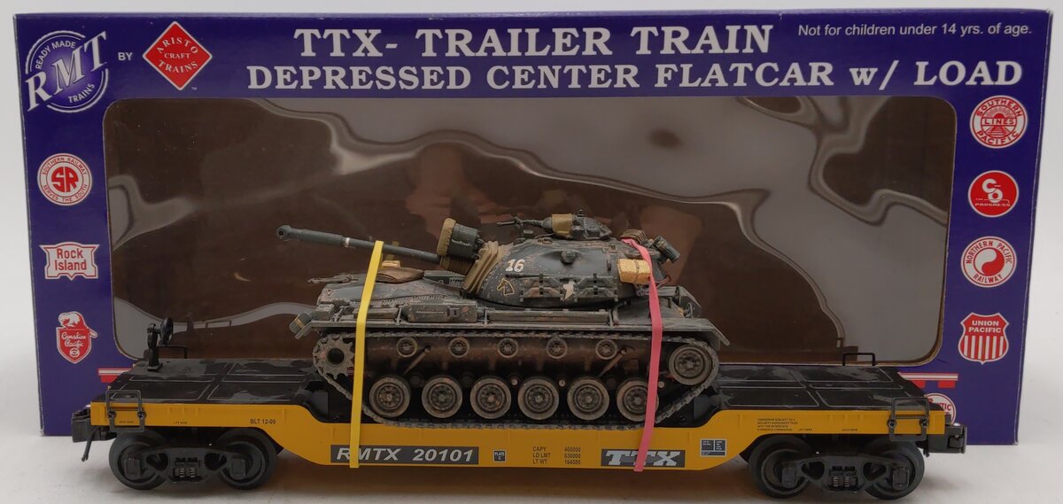 RMT 96699-031 O Gauge RMTX Flatcar w/ Load #20101 EX/Box