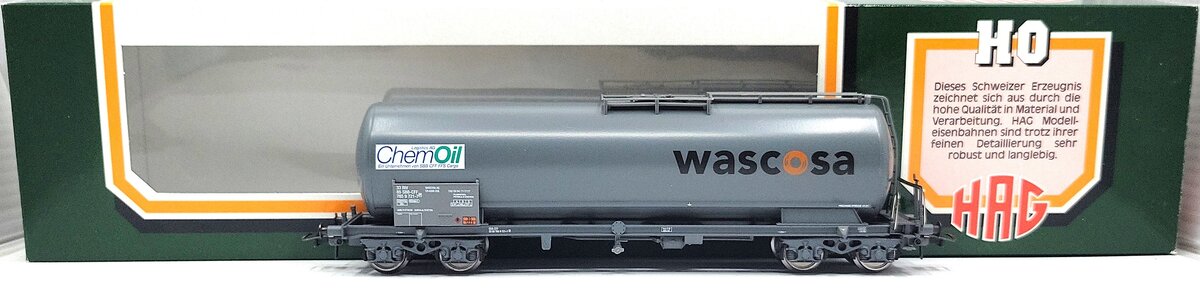 HAG 382 HO Scale SBB Wascosa Tank Car LN/Box
