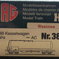 HAG 382 HO Scale SBB Wascosa Tank Car LN/Box