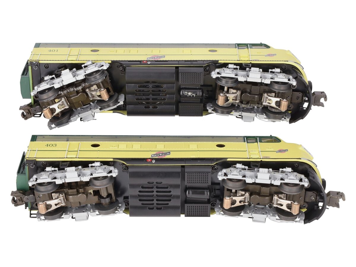 Lionel 6-38754 O C&NW Legacy F-7 AA Diesel Locomotive Set #401/#403 EX/Box