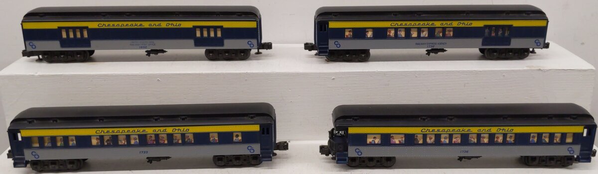 Williams 2521 O Gauge Chesapeake & Ohio 4-Car Madison Set EX