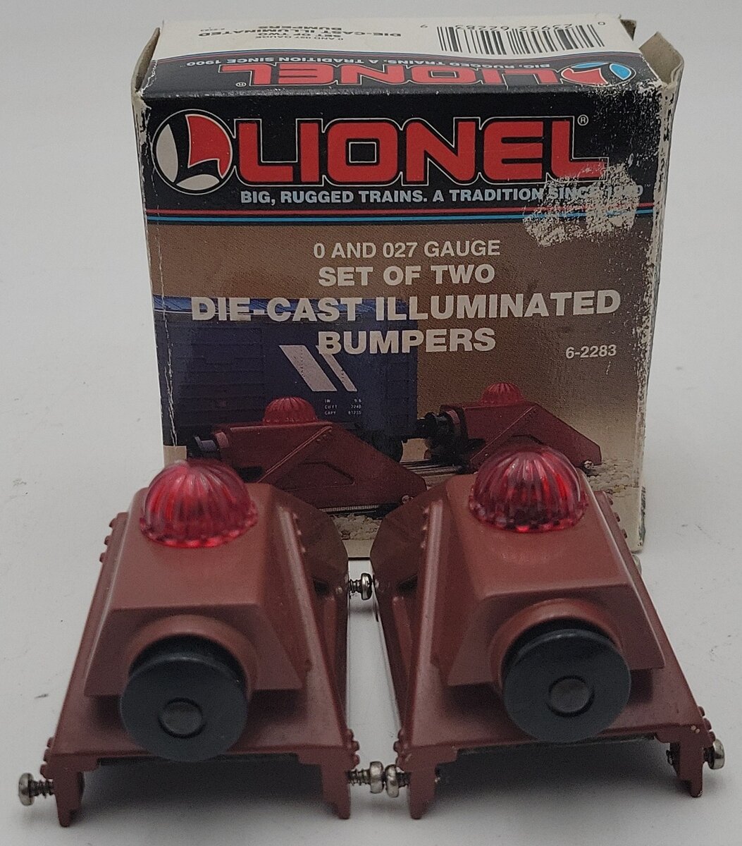 Lionel 6-2283 O/O27 Gauge Diecast Illuminated Bumpers (Set of 2) EX/Box