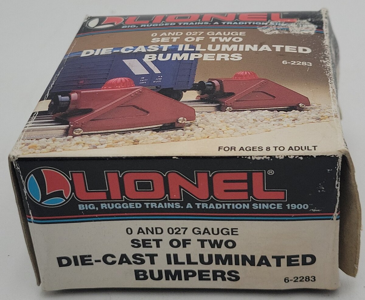 Lionel 6-2283 O/O27 Gauge Diecast Illuminated Bumpers (Set of 2) EX/Box