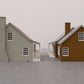 Lionel O Gauge Assorted Lighted Houses [2] EX