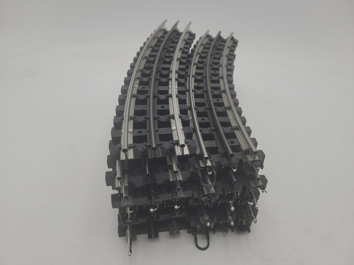 K-Line O Gauge Supersnap Shadow Rail Curved Track Sections (11) VG