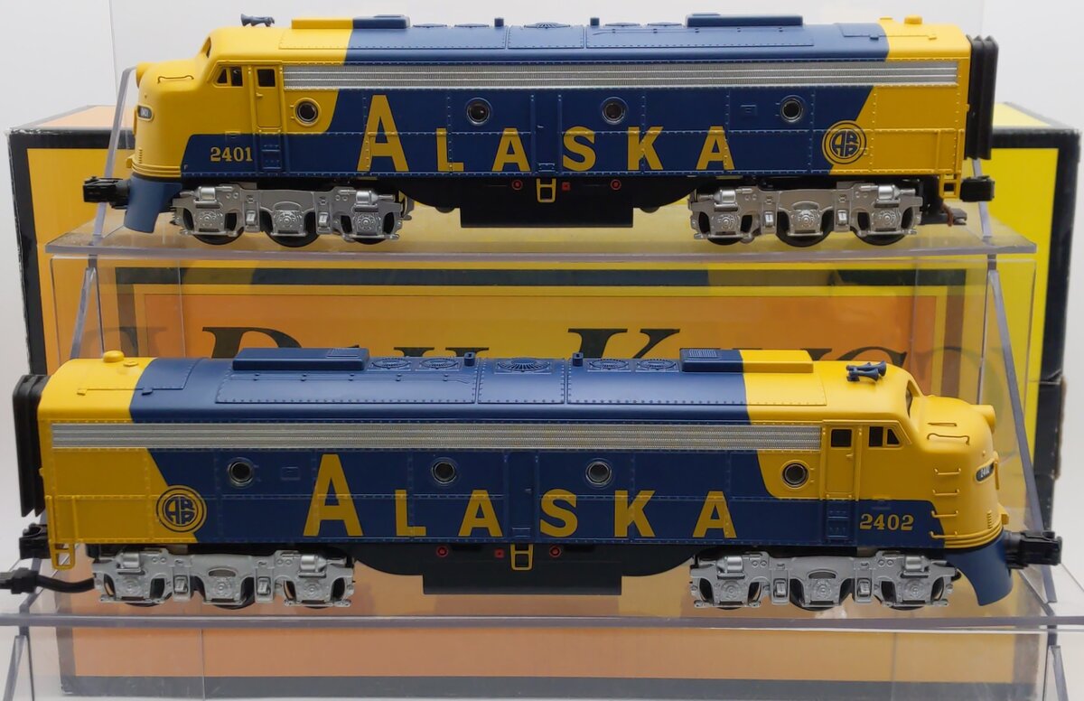 MTH 30-20393-1 O Gauge Alaska E-8 AA Diesel Engine Set w/ PRS 3.0 #2401, #2402 EX/Box