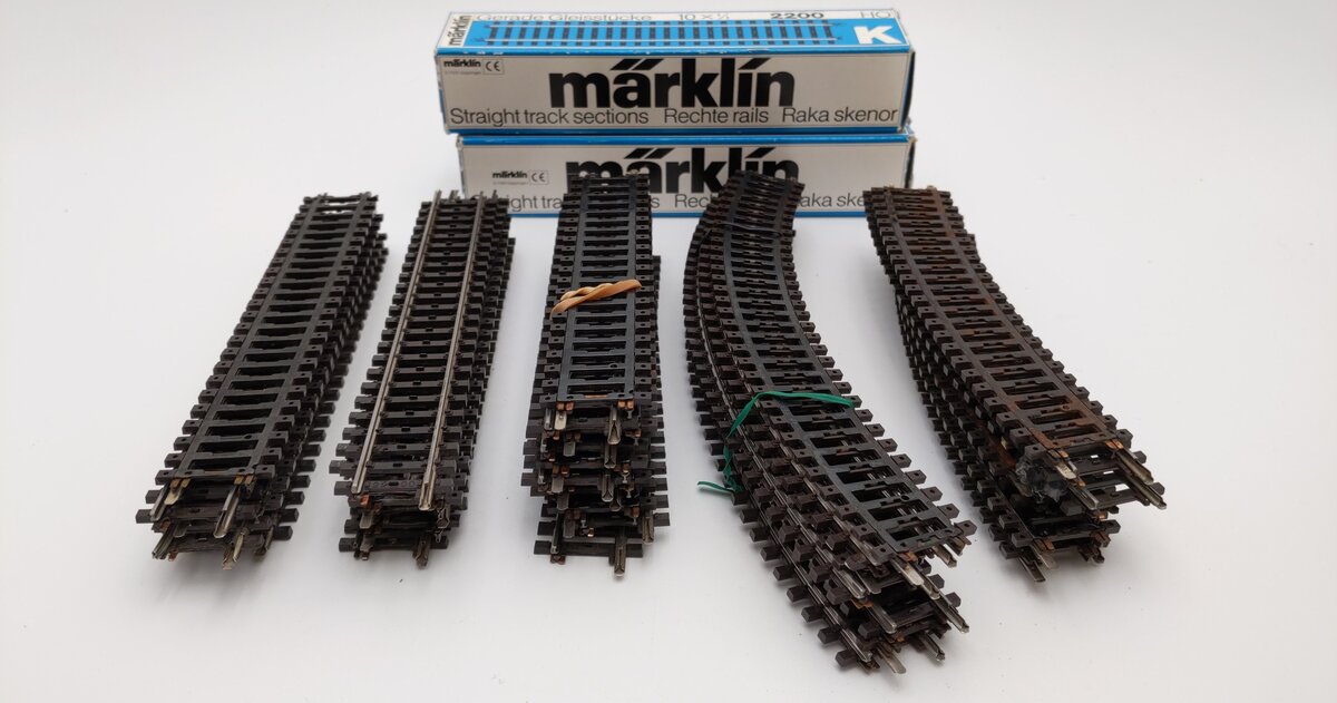 Marklin HO K Track Straight & Curved Track Sections [43] EX