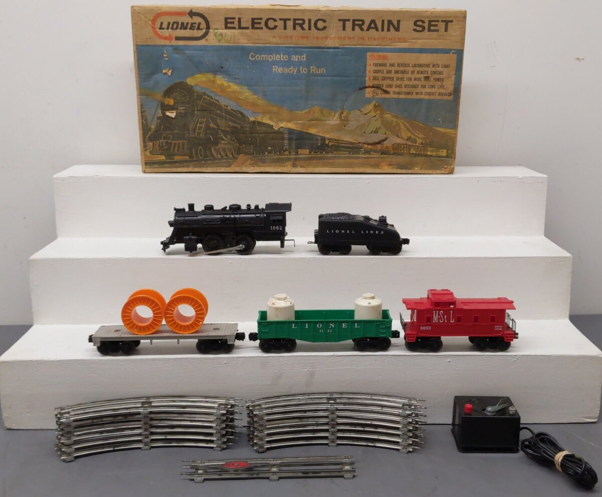 Lionel 19439 Vintage O Steam Freight Set w/ Headlight VG/Box