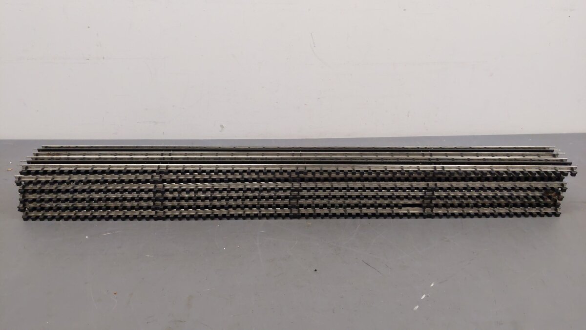 K-Line O Gauge 40" Supersnap Shadow Rail Straight Track Sections (12) VG